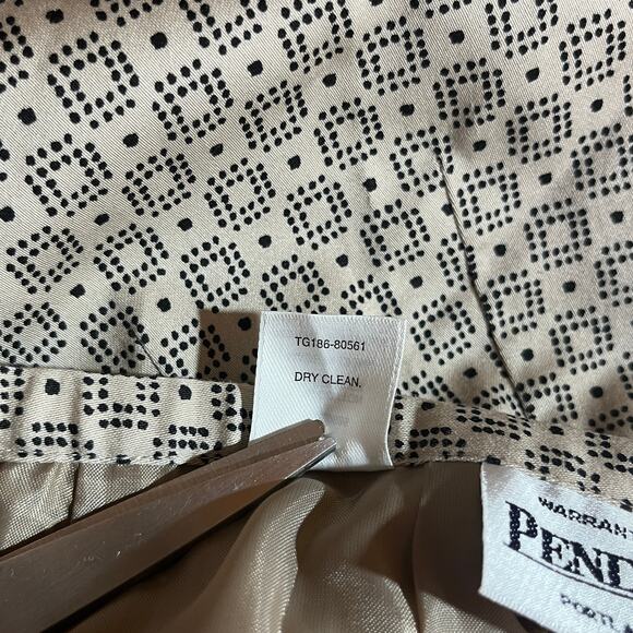Pendleton Pencil Skirt Womens Size 10 Beige Geometric‎ Print Knee Length Lined - Picture 7 of 9